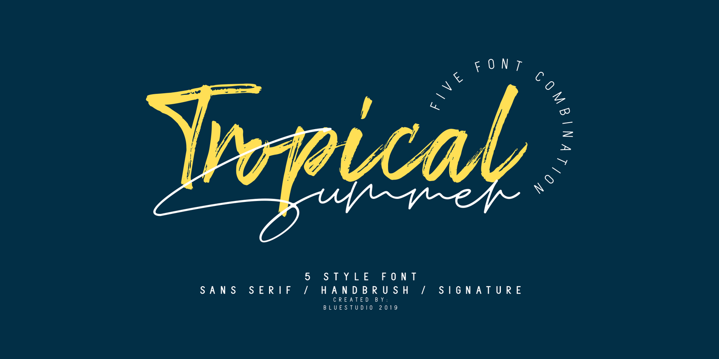 Пример шрифта Tropical Summer #1